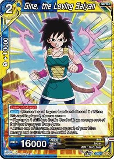 Gine the Loving Saiyan DB3-120 Draft Box 06 - Giant Force Dragonball Super card