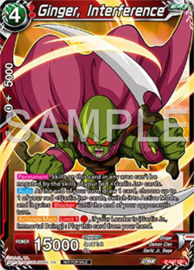 Ginger Interference P-641 Tournament Promotion Cards Dragonball Super card
