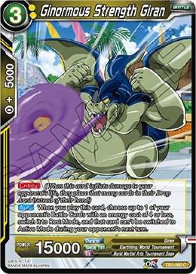 Ginormous Strength Giran TB2-060 World Martial Arts Tournament Dragonball Super card
