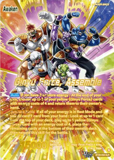 Ginyu Ginyu Force Assemble SLR BT29-058 Fearsome Rivals Dragonball Super card