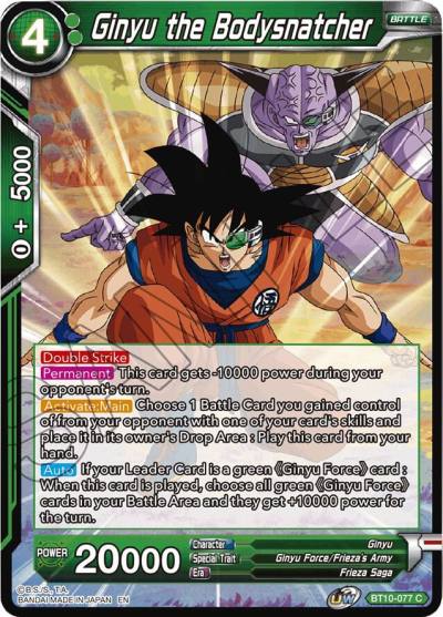Ginyu the Bodysnatcher BT10-077 Rise of the Unison Warrior Dragonball Super card