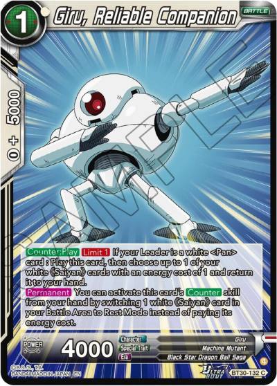 Giru Reliable Companion BT30-132 Three Glorious Fighters Dragonball Super card
