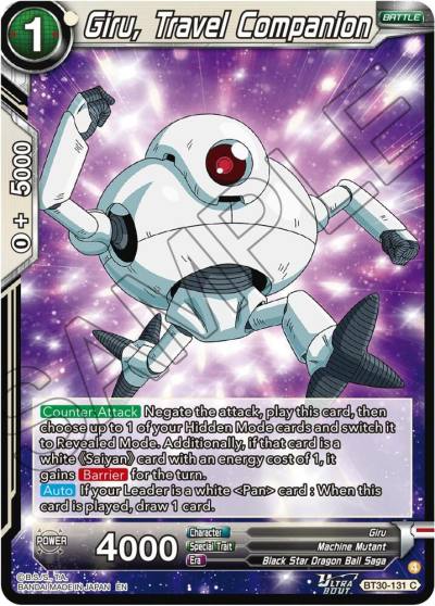 Giru Travel Companion BT30-131 Three Glorious Fighters Dragonball Super card