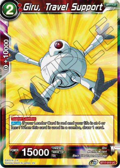 Giru Travel Support Foil BT17-015 Ultimate Squad Dragonball Super card