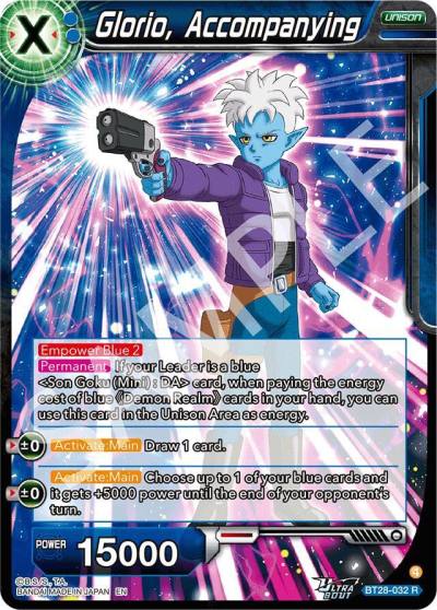 Glorio Accompanying BT28-032 Prismatic Clash Dragonball Super card