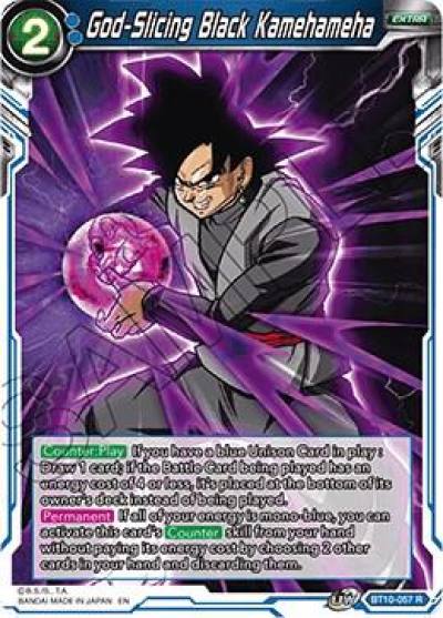 God Slicing Black Kamehameha BT10-057 Rise of the Unison Warrior Dragonball Super card