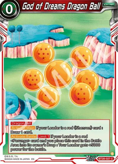 God of Dreams Dragon Ball BT28-027 Prismatic Clash Dragonball Super card