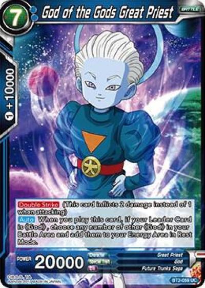 God of the Gods Great Priest BT2-059 Union Force Dragonball Super card