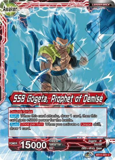 Gogeta SSB Gogeta Prophet of Demise BT11-001 Vermilion Bloodline Dragonball Super card