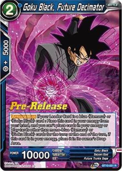 Goku Black Future Decimator BT10-051 Rise of the Unison Warrior Pre-Release Cards Dragonball Super card