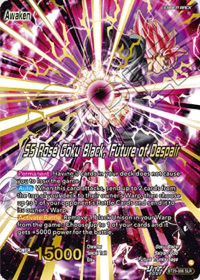 Goku Black SS Rose Goku Black Future of Despair SLR BT29-086 Fearsome Rivals Dragonball Super card
