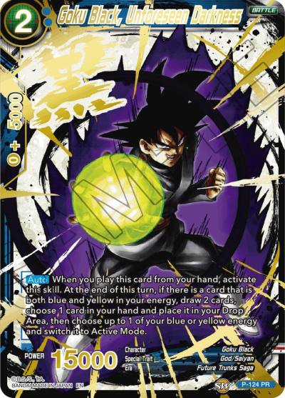 Goku Black Unforeseen Darkness Alternate Art Foil P-124 Special Anniversary Set 2021 Dragonball Super card