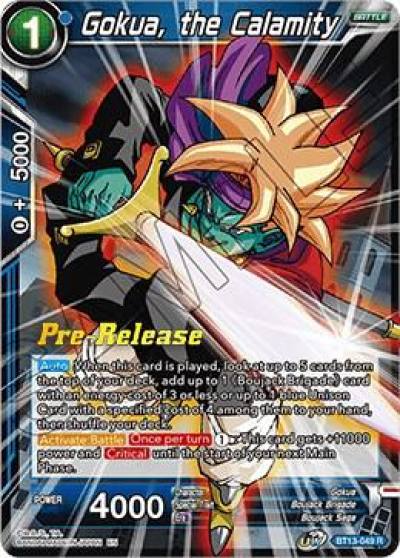 Gokua the Calamity BT13-049 Supreme Rivalry Pre-Release Cards Dragonball Super card