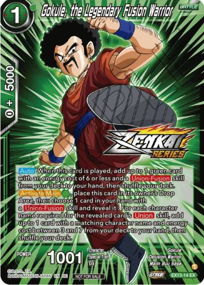Gokule the Legendary Fusion Warrior Event Pack 12 EX13-14 Tournament Promotion Cards Dragonball Super card