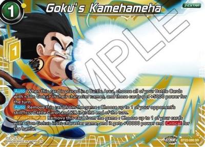 Gokus Kamehameha BT22-086 Critical Blow Dragonball Super card