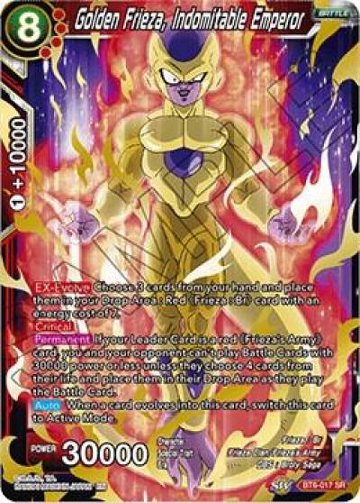Golden Frieza Indomitable Emperor BT6-017 Destroyer Kings Dragonball Super card