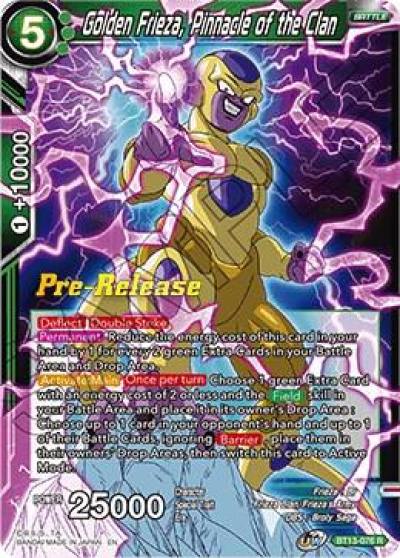 Golden Frieza Pinnacle of the Clan BT13-076 Supreme Rivalry Pre-Release Cards Dragonball Super card