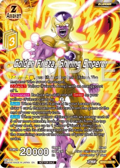 Golden Frieza Shining Emperor Championship 2024 Finals Zenkai Pack BT21-102 Tournament Promotion Cards Dragonball Super card
