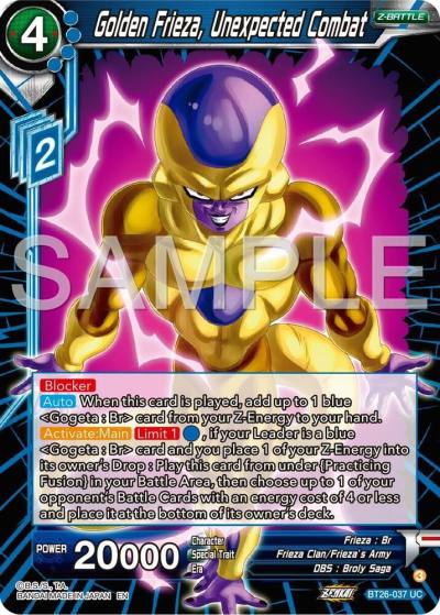 Golden Frieza Unexpected Combat BT26-037 Ultimate Advent Dragonball Super card
