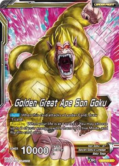 Golden Great Ape Son Goku Long Odds SS4 Son Goku SD5-01 Oversized Cards Dragonball Super card