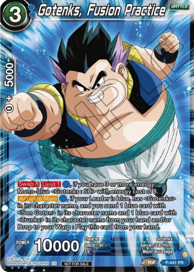 Gotenks Fusion Practice Zenkai Series Tournament Pack Vol2 P-441 Tournament Promotion Cards Dragonball Super card