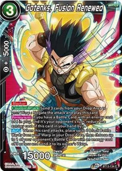 Gotenks Fusion Renewed BT13-134 Supreme Rivalry Dragonball Super card
