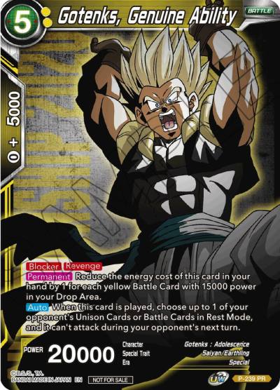 Gotenks Genuine Ability P-239 Promotion Cards Dragonball Super card