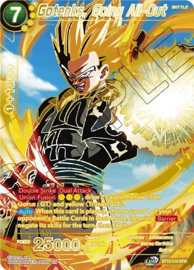 Gotenks Going All Out SPR BT10-110 Rise of the Unison Warrior Dragonball Super card