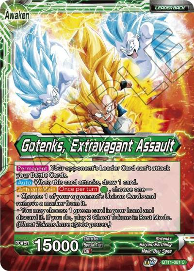 Gotenks Gotenks Extravagant Assault Foil BT11-061 Vermilion Bloodline Dragonball Super card