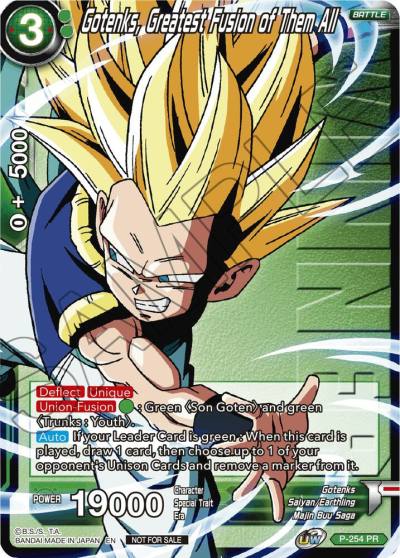 Gotenks Greatest Fusion of Them All Winner Stamped P-254 Tournament Promotion Cards Dragonball Super card