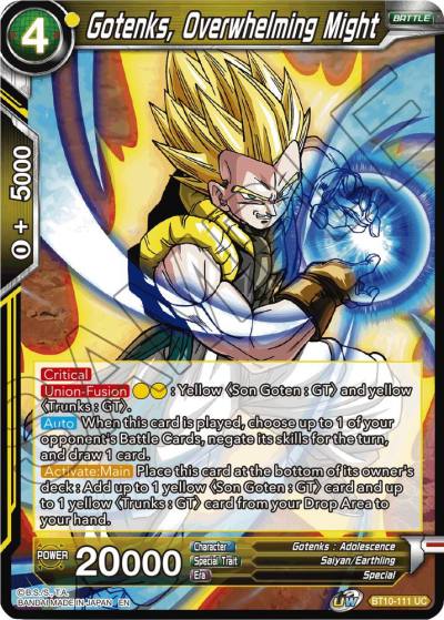 Gotenks Overwhelming Might Foil BT10-111 Rise of the Unison Warrior Dragonball Super card