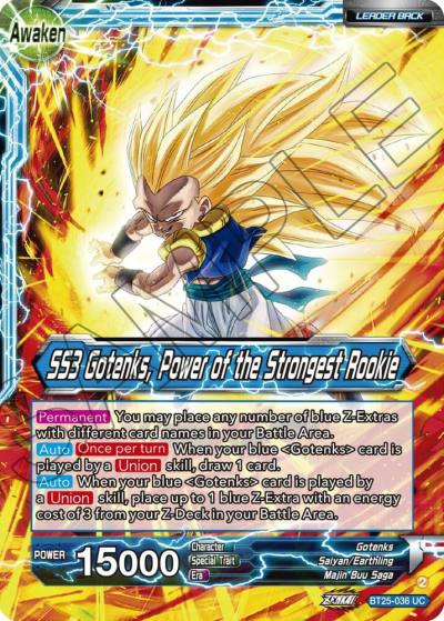 Gotenks SS3 Gotenks Power of the Strongest Rookie BT25-036 Legend of the Dragon Balls Dragonball Super card