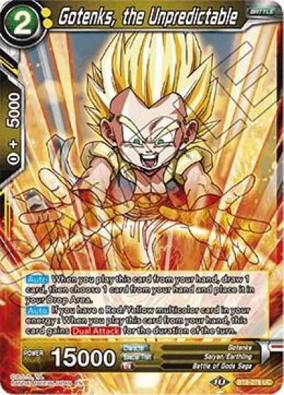 Gotenks the Unpredictable Foil BT8-078 Malicious Machinations Dragonball Super card