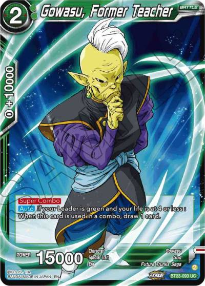 Gowasu Former Teacher BT23-093 Perfect Combination Dragonball Super card