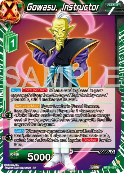 Gowasu Instructor BT26-065 Ultimate Advent Dragonball Super card