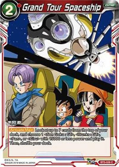 Grand Tour Spaceship Foil BT3-028 Cross Worlds Dragonball Super card