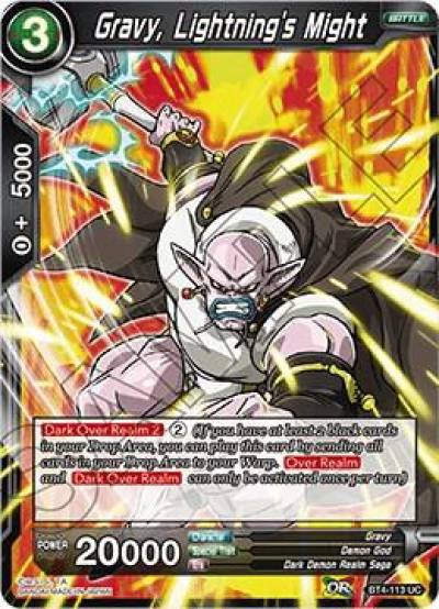 Gravy Lightnings Might BT4-113 Colossal Warfare Dragonball Super card