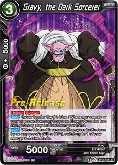 Gravy the Dark Sorcerer BT10-138 Rise of the Unison Warrior Pre-Release Cards Dragonball Super card