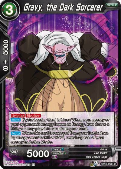 Gravy the Dark Sorcerer BT10-138 Rise of the Unison Warrior Dragonball Super card