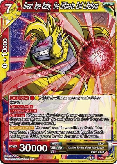 Great Ape Baby the Ultimate Evil Lifeform BT8-114 Malicious Machinations Dragonball Super card
