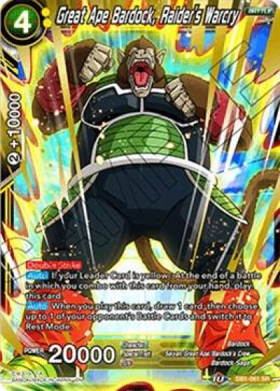 Great Ape Bardock Raiders Warcry DB1-061 Draft Box 04 - Dragon Brawl Dragonball Super card