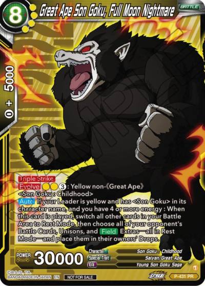 Great Ape Son Goku Full Moon Nightmare P-431 Promotion Cards Dragonball Super card