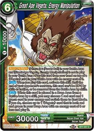Great Ape Vegeta Energy Manipulation Foil BT7-057 Assault of the Saiyans Dragonball Super card