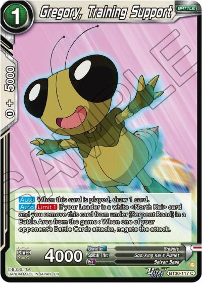 Gregory Training Support BT30-117 Three Glorious Fighters Dragonball Super card