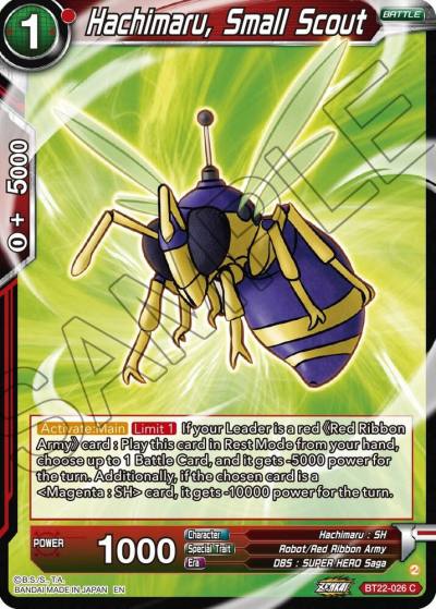 Hachimaru Small Scout BT22-026 Critical Blow Dragonball Super card