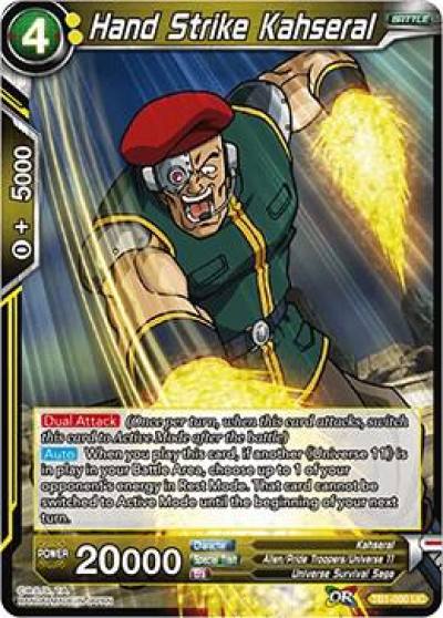 Hand Strike Kahseral TB1-090 Tournament of Power Dragonball Super card