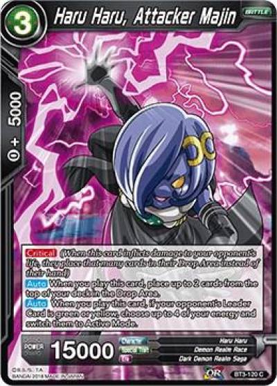 Haru Haru Attacker Majin 2018 BT3-120 Cross Worlds Dragonball Super card