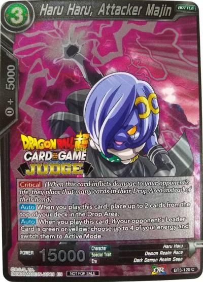 Haru Haru Attacker Majin BT3-120 Judge Promotion Cards Dragonball Super card