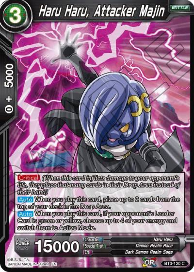 Haru Haru Attacker Majin Reprint BT3-120 Battle Evolution Booster Dragonball Super card