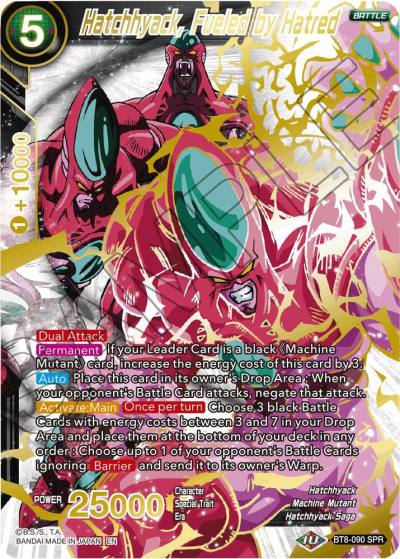 Hatchhyack Fueled by Hatred SPR BT8-090 Malicious Machinations Dragonball Super card